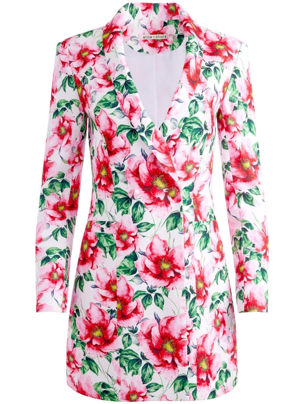 alice + olivia Latoya floral mini blazer dress - White von alice + olivia