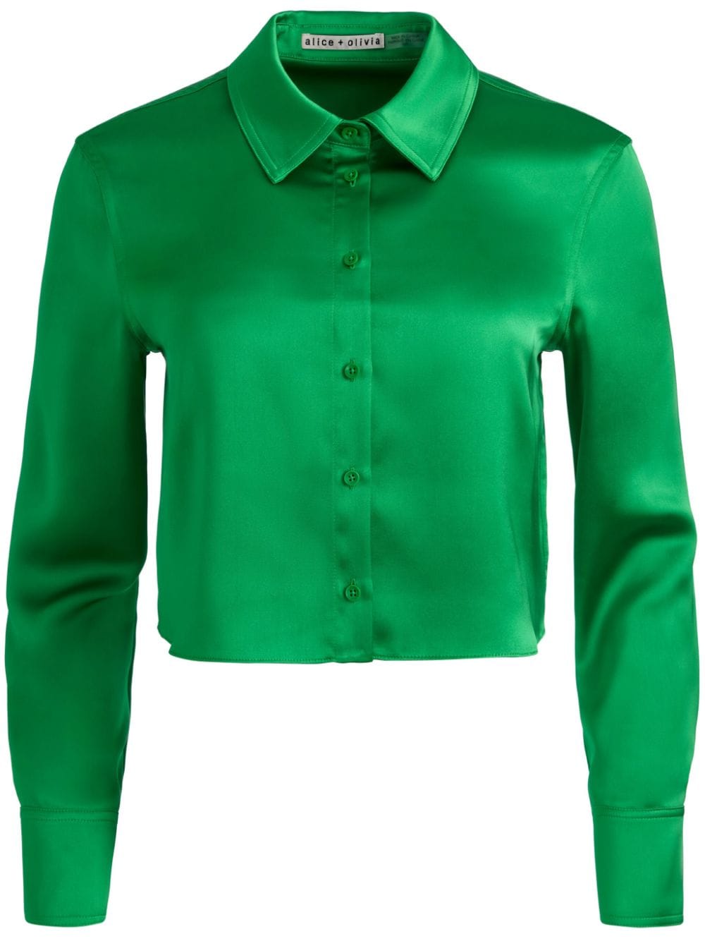 alice + olivia Leon cropped blouse - Green von alice + olivia