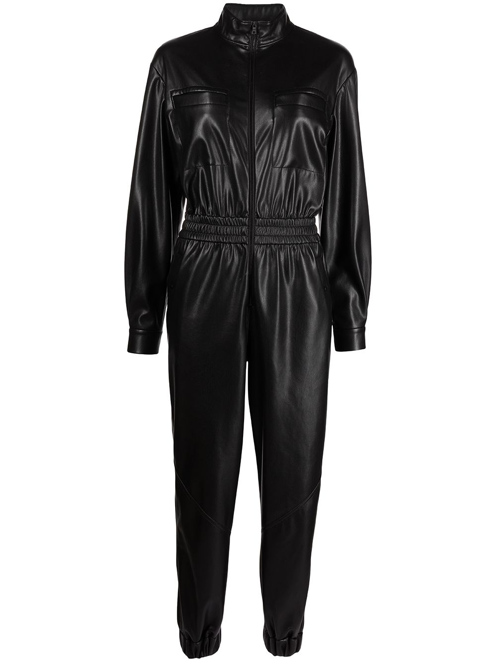alice + olivia Levi faux leather jumpsuit - Black von alice + olivia