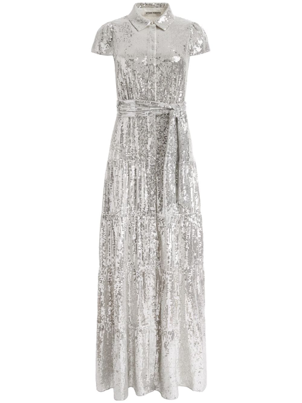 alice + olivia Miranda sequinned shirtdress - Silver von alice + olivia