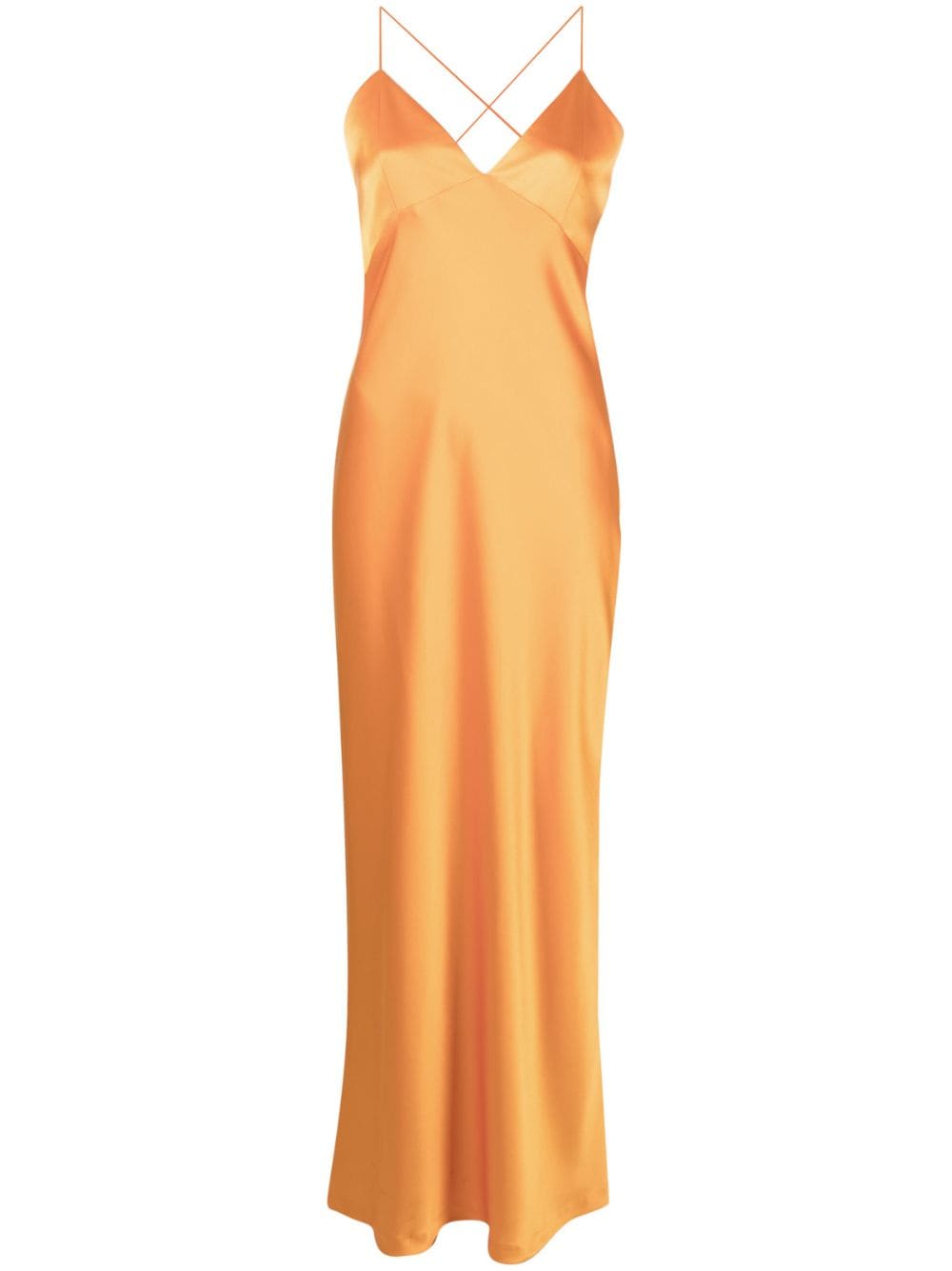 alice + olivia Montana V-neck slip dress - Orange von alice + olivia