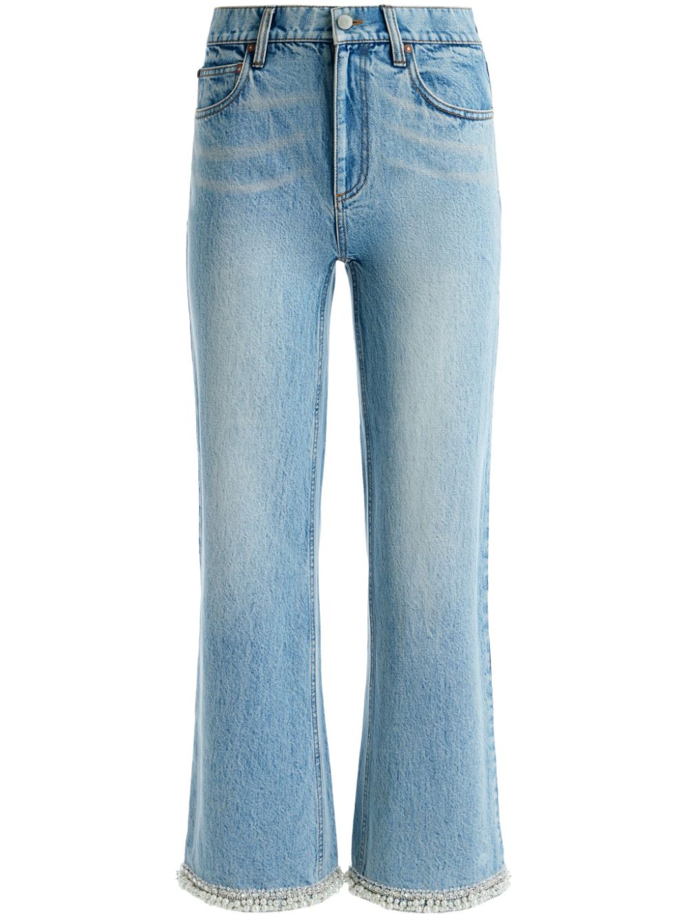 alice + olivia Ora embellished wide-leg jeans - Blue von alice + olivia