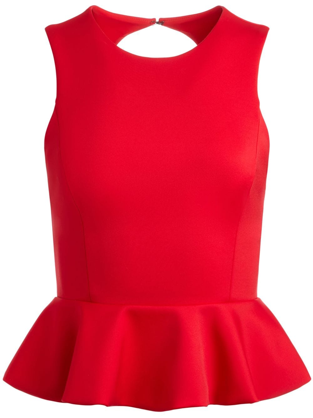 alice + olivia Poppy crew-neck peplum top - Red von alice + olivia