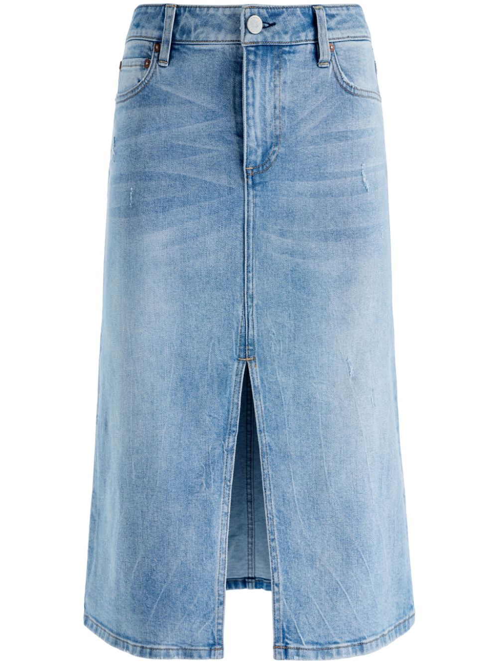 alice + olivia Rye low-rise denim skirt - Blue von alice + olivia