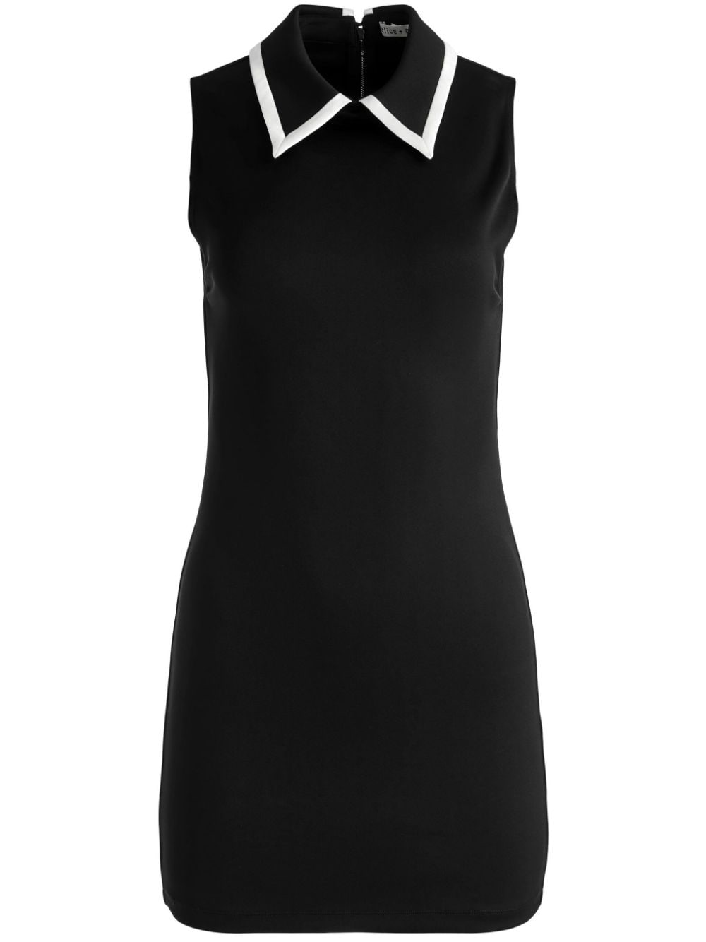 alice + olivia Wynell contrast-collar minidress - Black von alice + olivia