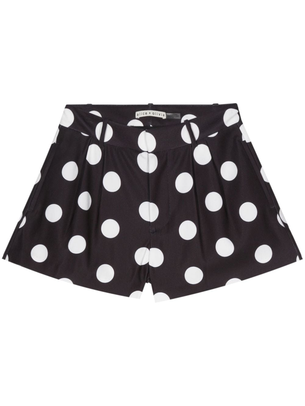 alice + olivia polka-dot crepe mini shorts - Black von alice + olivia
