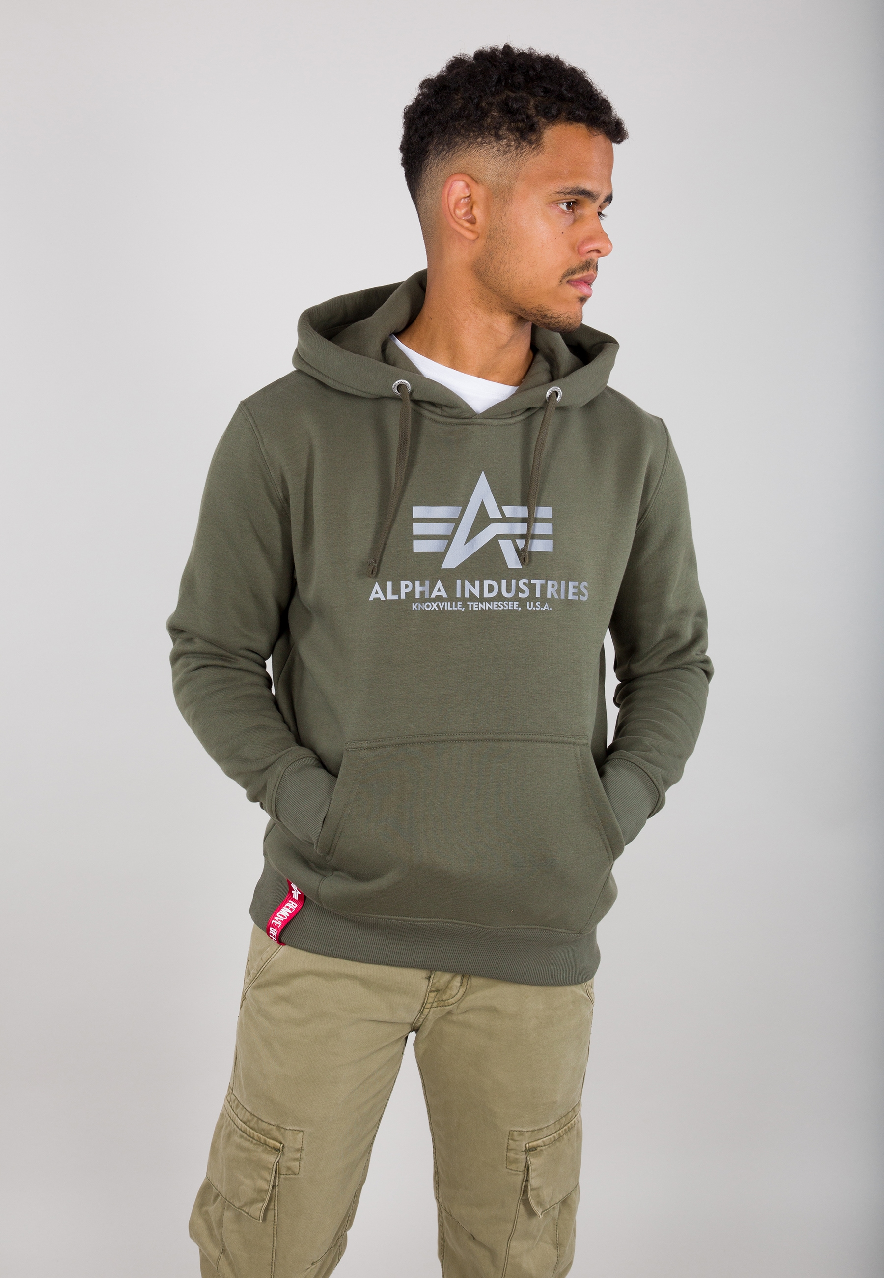 Alpha Industries Hoodie »ALPHA INDUSTRIES Men - Hoodies Basic Hoody Reflective Print« von alpha industries