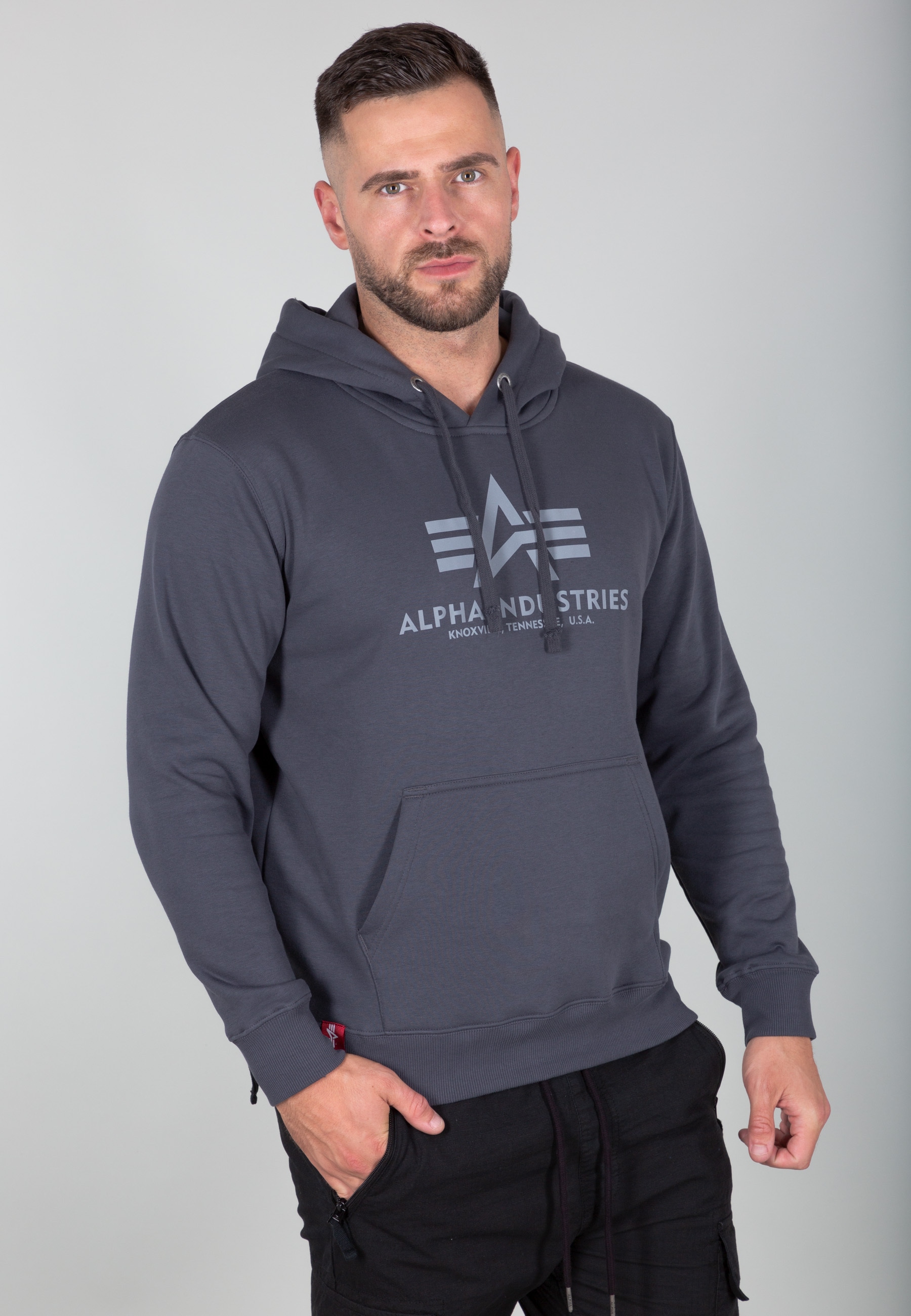 Alpha Industries Hoodie »ALPHA INDUSTRIES Men - Hoodies Basic Hoody Reflective Print« von alpha industries