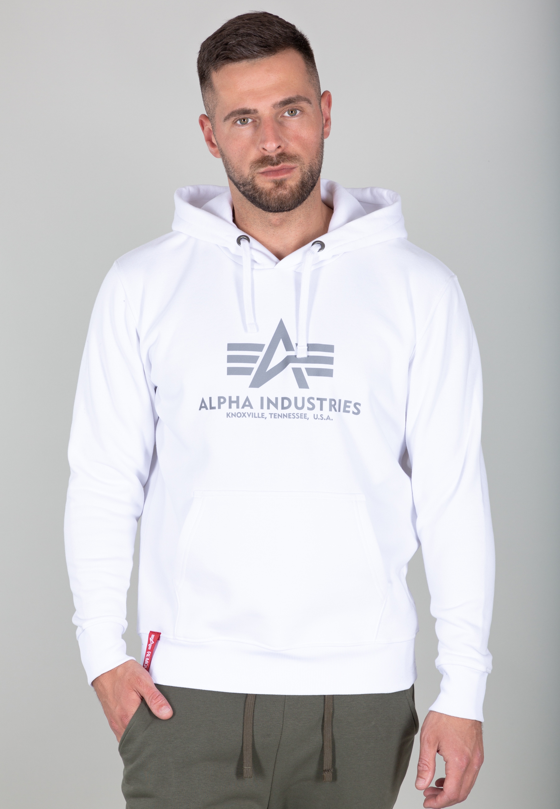 Alpha Industries Hoodie »ALPHA INDUSTRIES Men - Hoodies Basic Hoody Reflective Print« von alpha industries