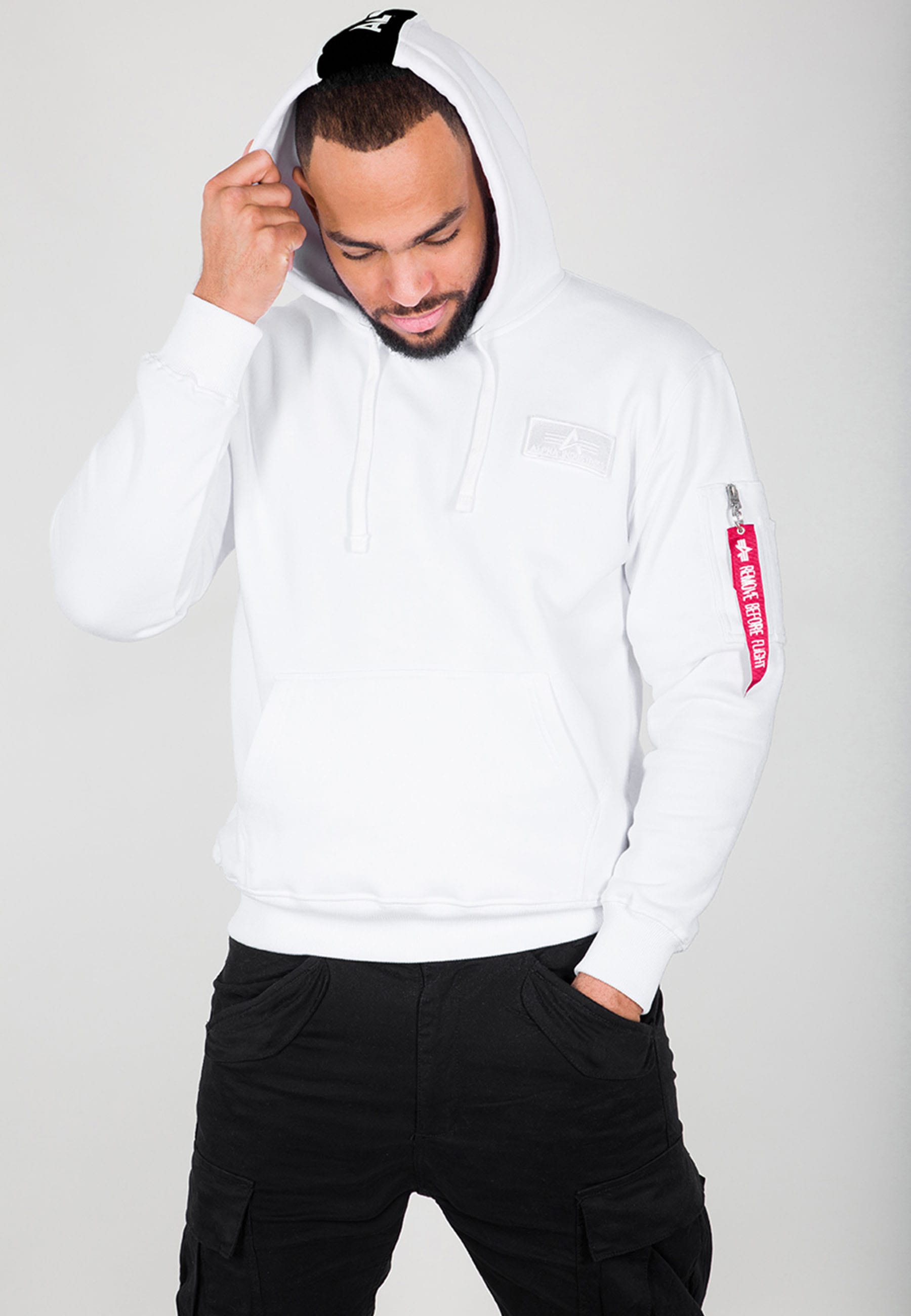 Alpha Industries Hoodie »Alpha Industries Men - Hoodies Red Stripe Hoodie« Alpha Industries Hoodie »Alpha Industries Men - Hoodies Red Stripe Hoodie« von alpha industries