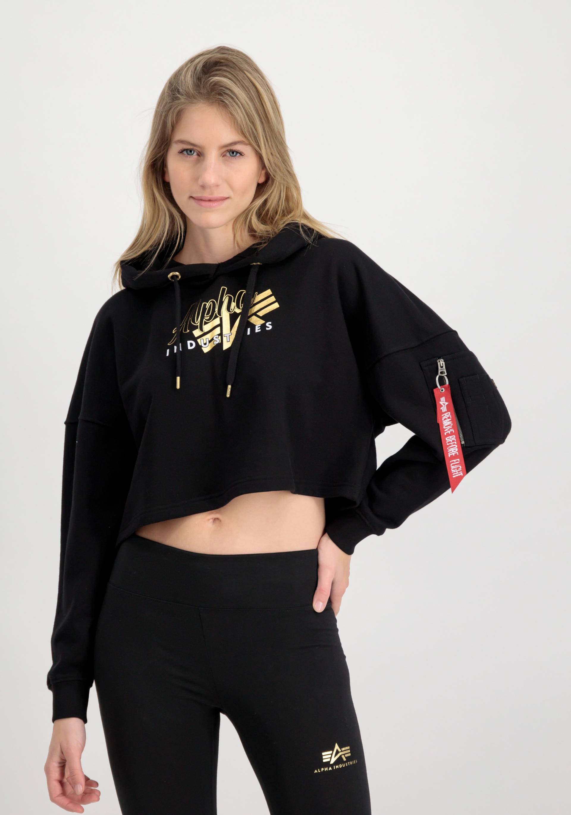 Alpha Industries Hoodie »ALPHA INDUSTRIES Women - Hoodies Goldfarben Logo COS Hoody Wmn« von alpha industries