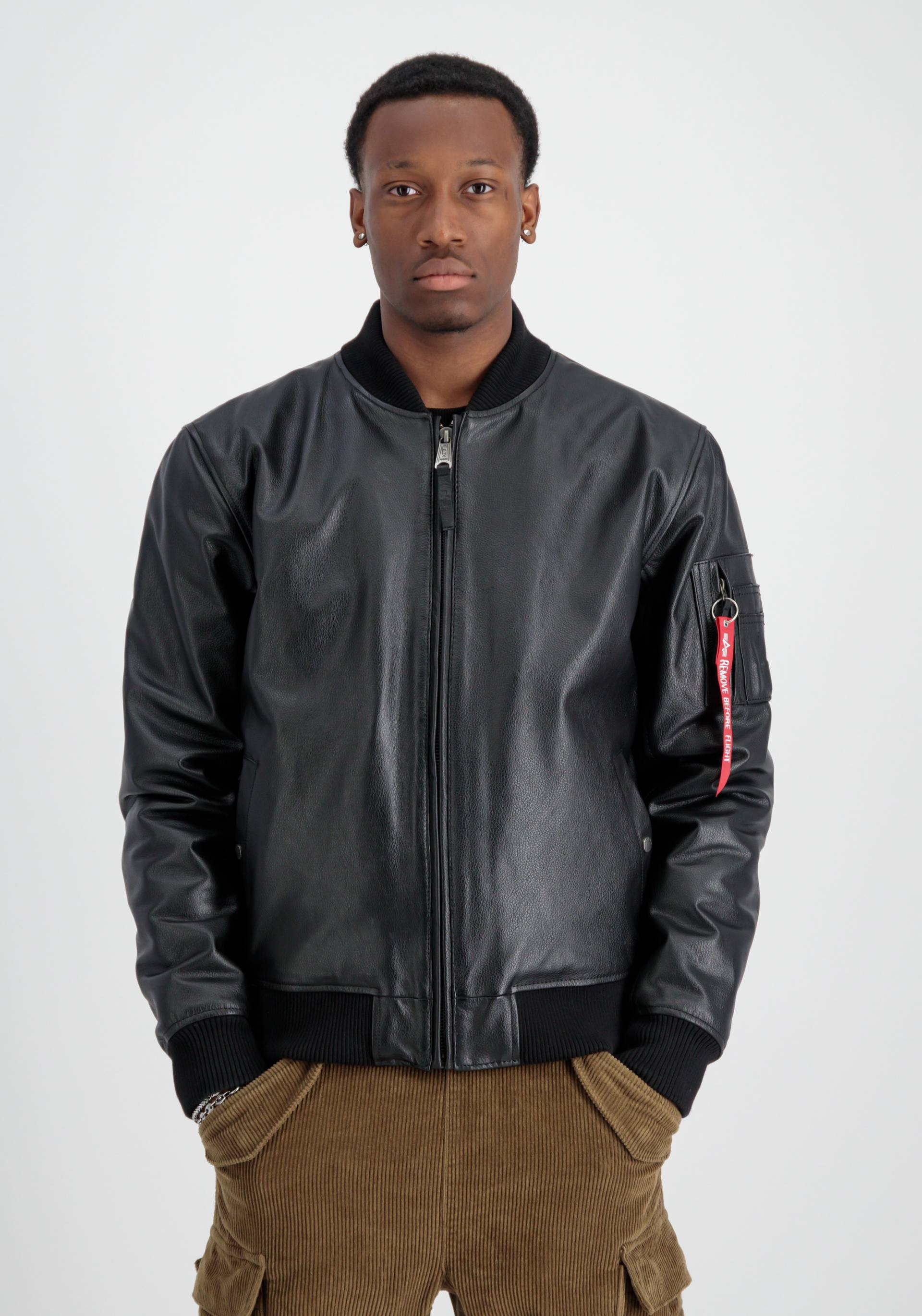 Alpha Industries Lederjacke »ALPHA INDUSTRIES Men - Leather & Faux Jackets MA-1 Leather LF« von alpha industries