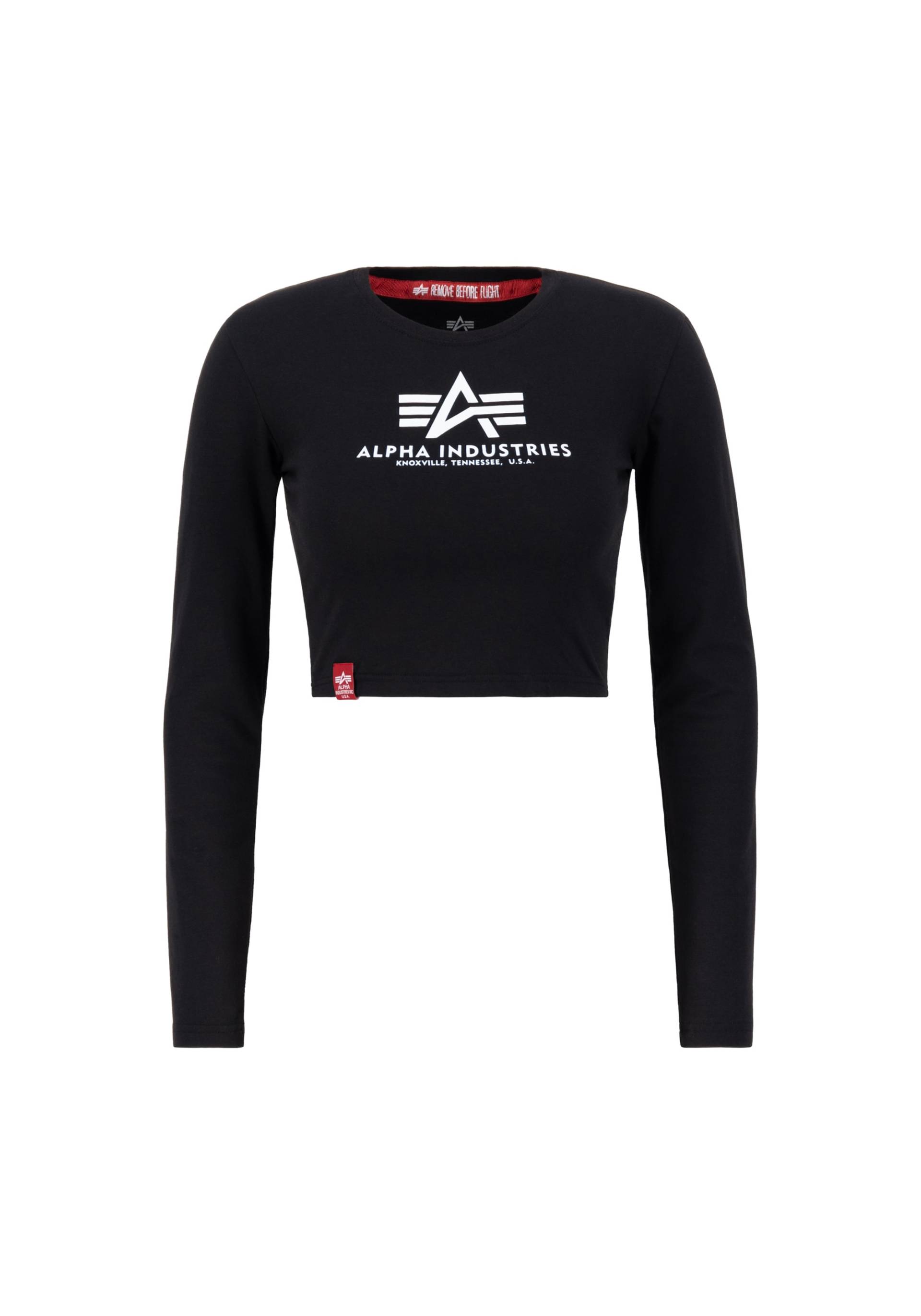 Alpha Industries Longsleeve »ALPHA INDUSTRIES Women - Longsleeves Basic Cropped LS Wmn« von alpha industries