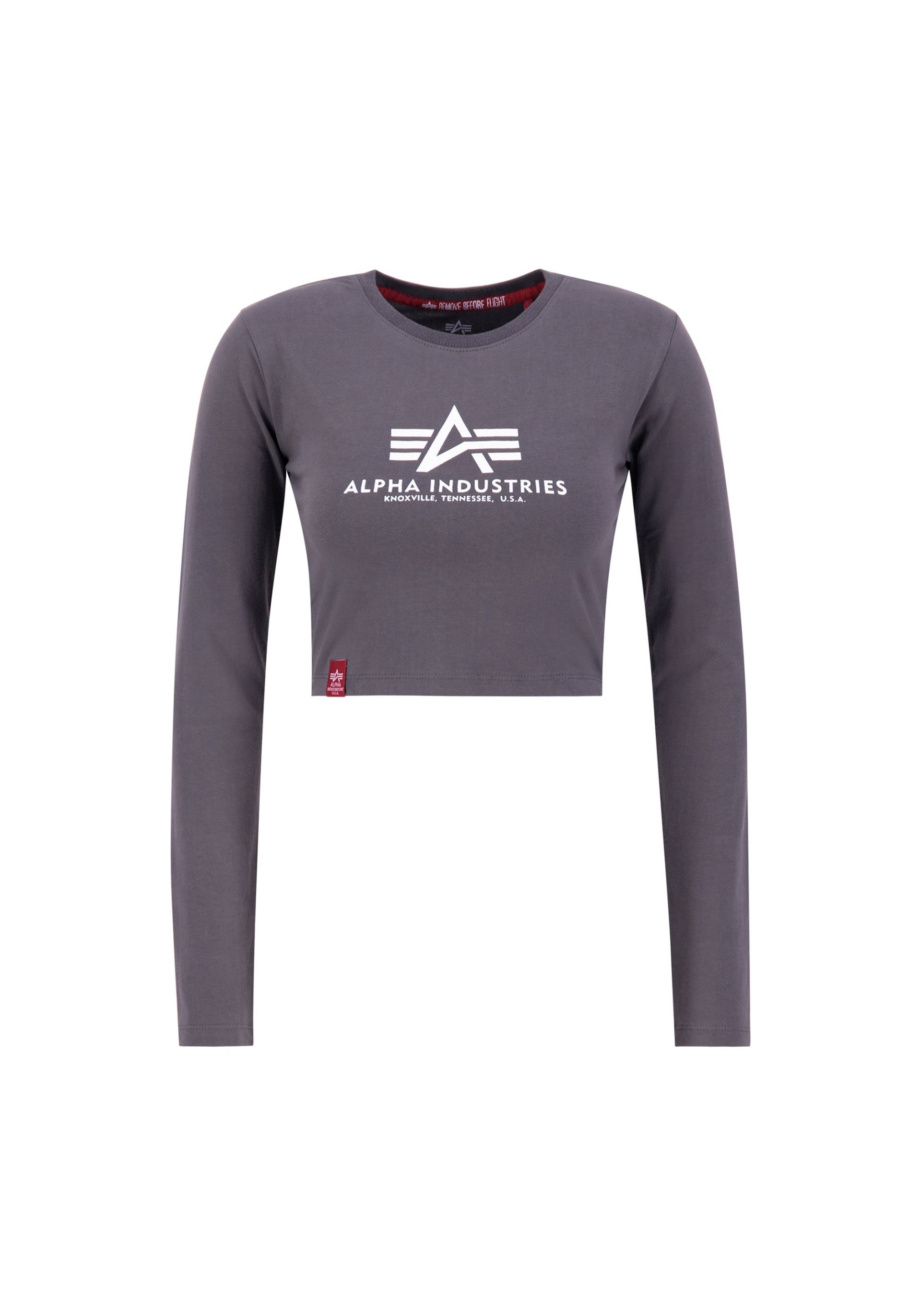 Alpha Industries Longsleeve »ALPHA INDUSTRIES Women - Longsleeves Basic Cropped LS Wmn« von alpha industries