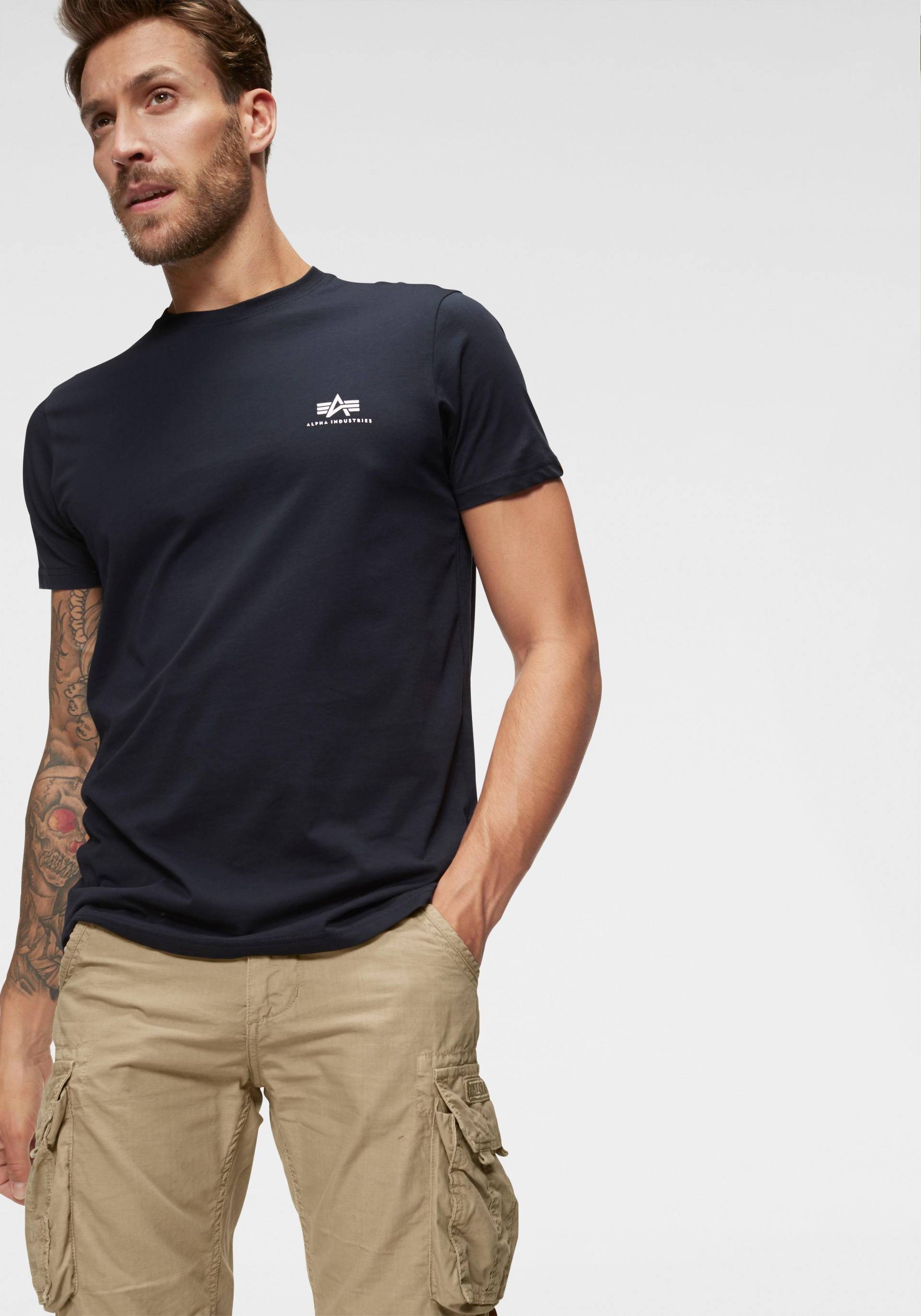 Alpha Industries Rundhalsshirt »BASIC T SMALL LOGO« von alpha industries