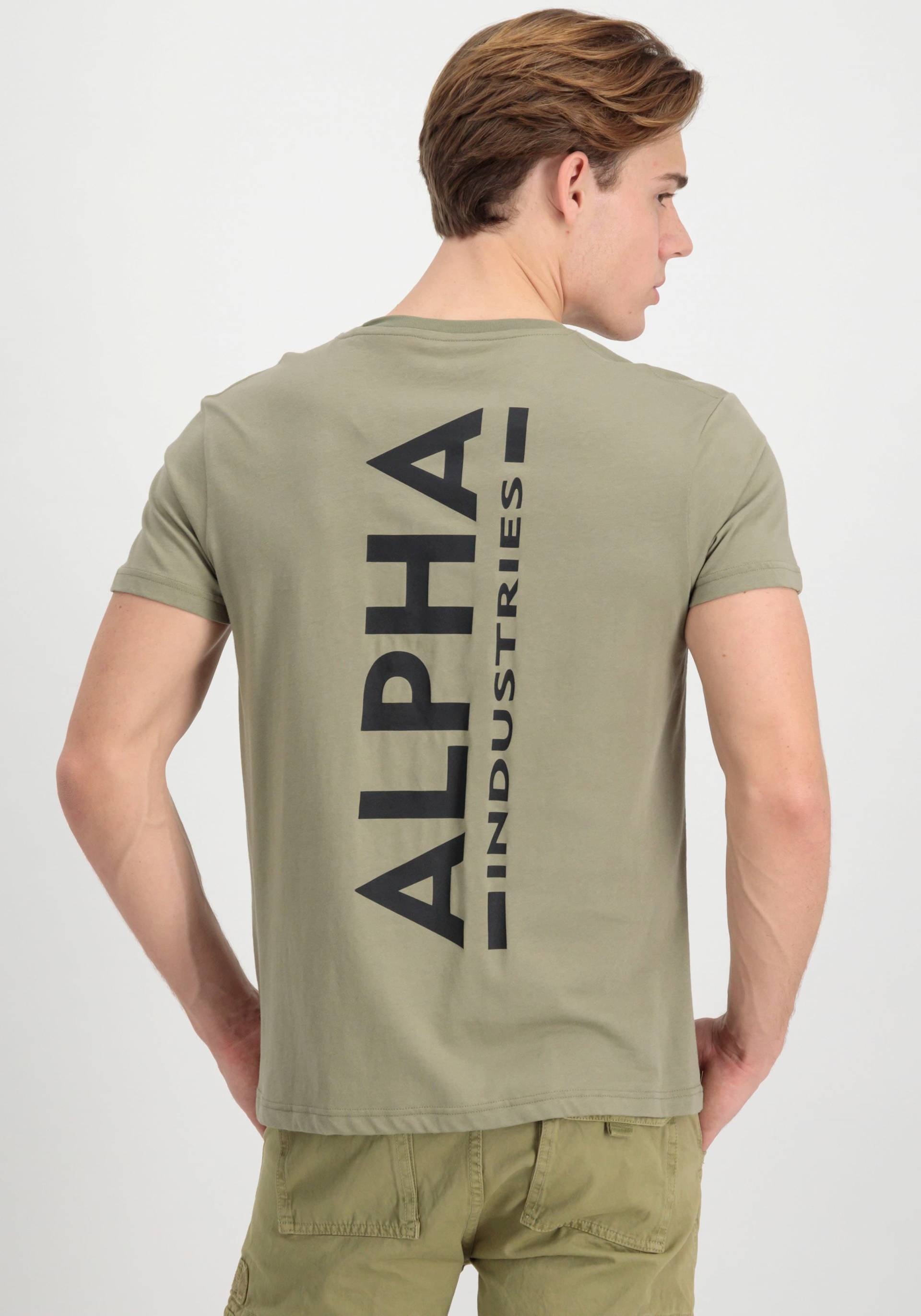 Alpha Industries Rundhalsshirt »Backprint T« von alpha industries