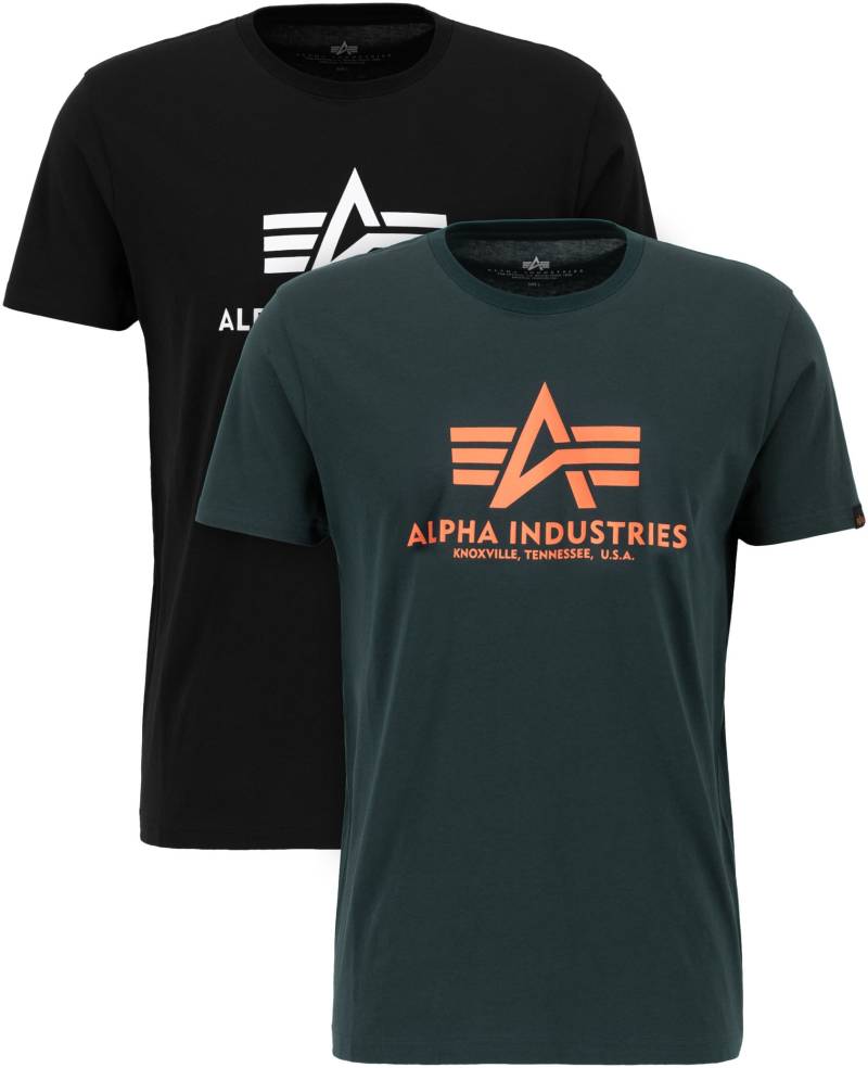 Alpha Industries Rundhalsshirt »Basic T 2 Pack«, (Set, 2 tlg.) von alpha industries