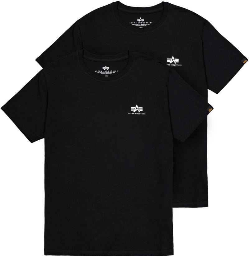 Alpha Industries Rundhalsshirt »Basic T Small Logo 2 Pack«, (Set, 2 tlg.) von alpha industries