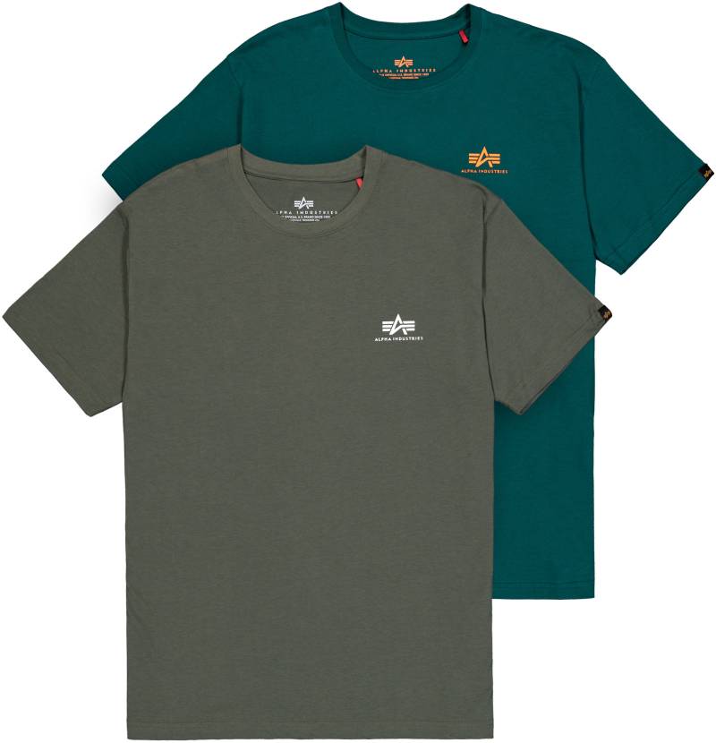 Alpha Industries Rundhalsshirt »Basic T Small Logo 2 Pack«, (Set, 2 tlg.) von alpha industries