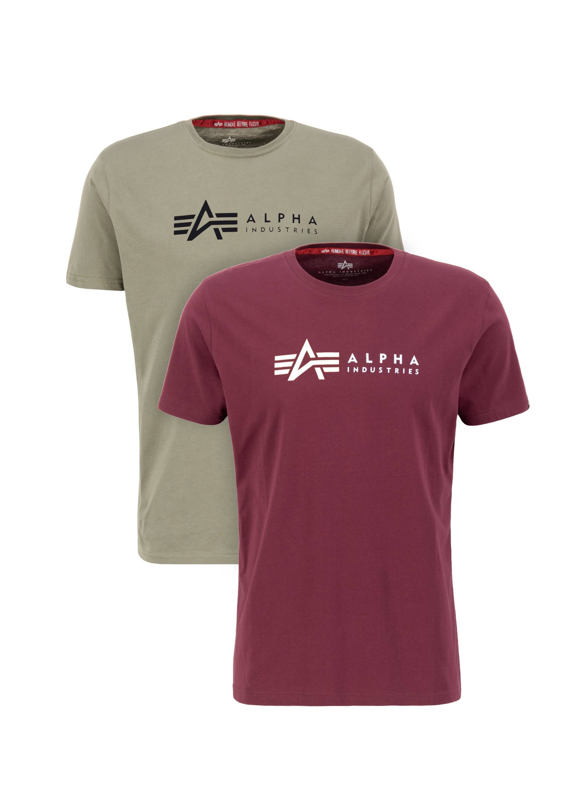 Alpha Industries T-Shirt »ALPHA INDUSTRIES Men - T-Shirts Alpha Label T 2 Pack« von alpha industries