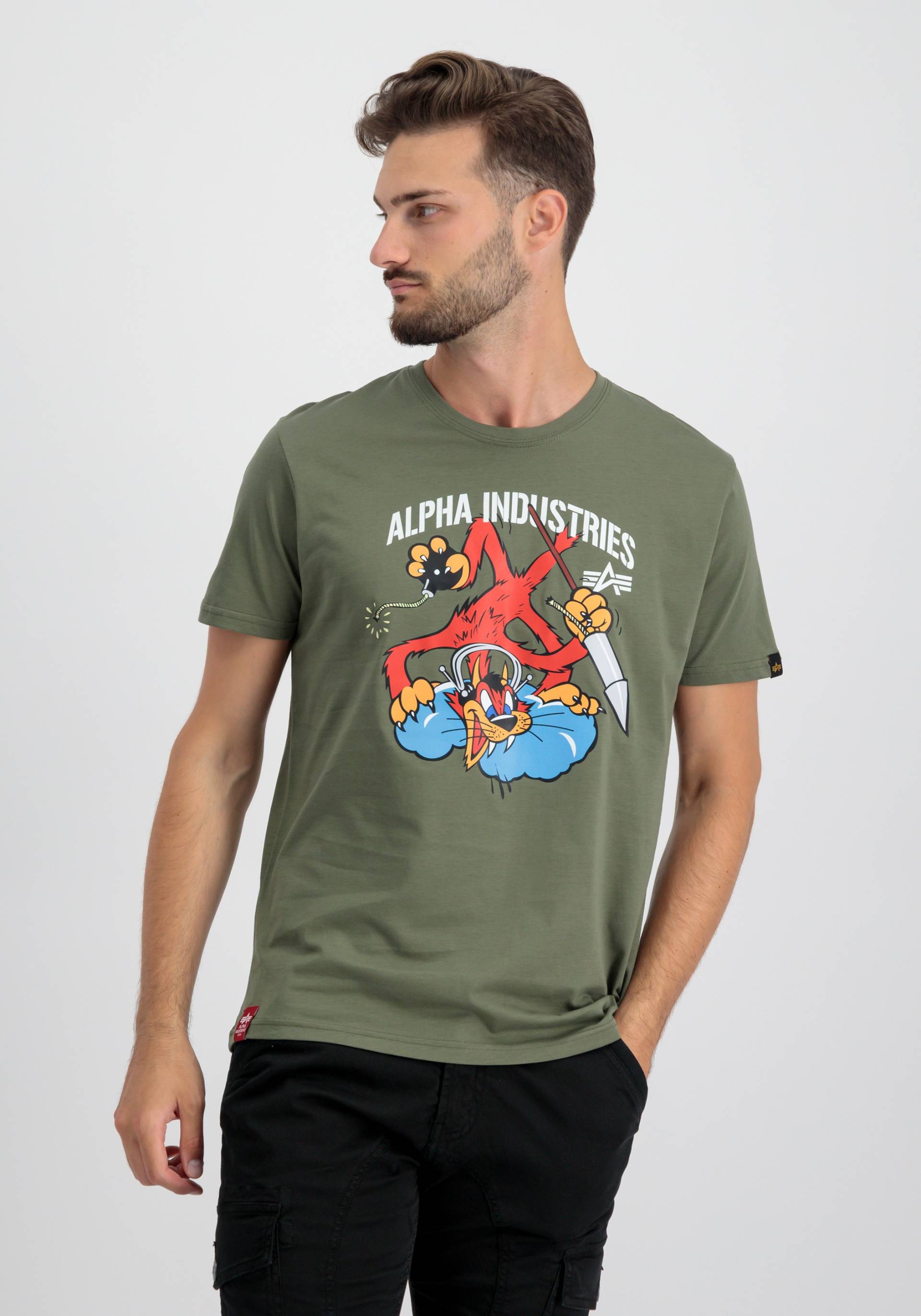 Alpha Industries T-Shirt »ALPHA INDUSTRIES Men - T-Shirts Fighter Squadron T« von alpha industries