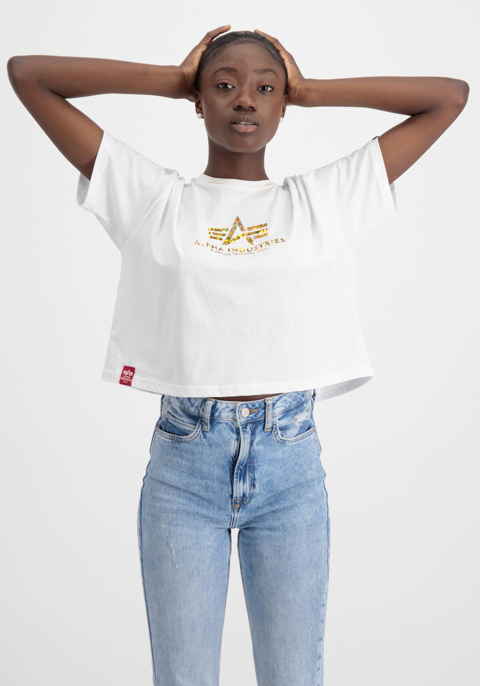 Alpha Industries T-Shirt »ALPHA INDUSTRIES Women - T-Shirts Basic T COS Hol. Print Wmn« von alpha industries