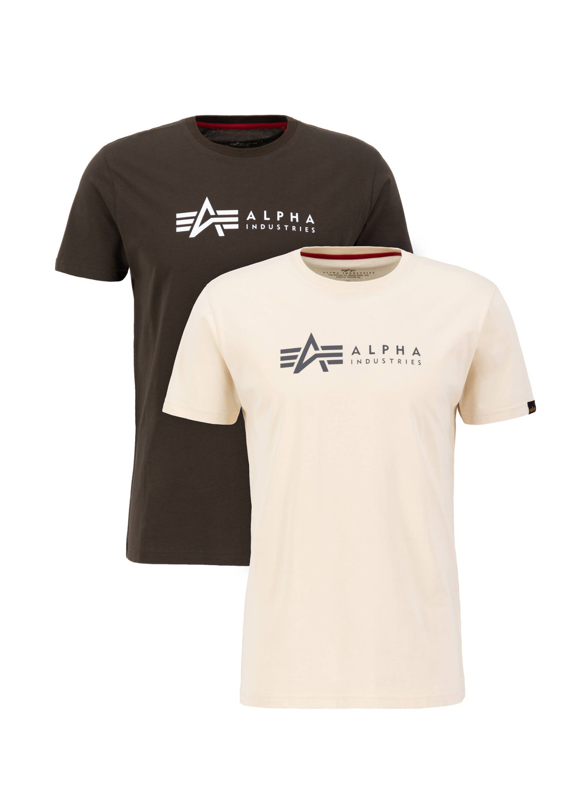 Alpha Industries T-Shirt »ALPHA INDUSTRIES Men - T-Shirts Alpha Label T 2 Pack« von alpha industries