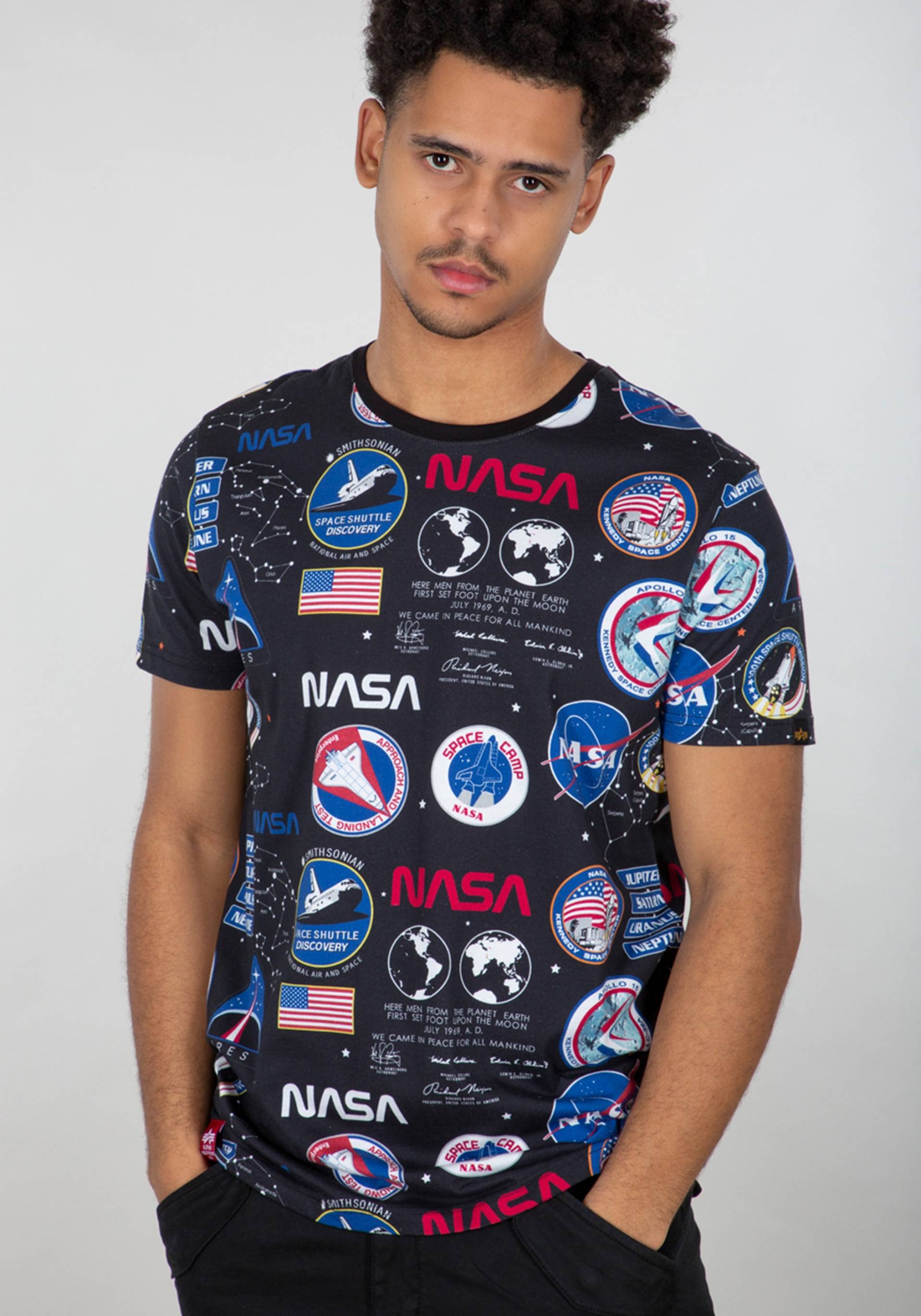 Alpha Industries T-Shirt »ALPHA INDUSTRIES Men - T-Shirts NASA AOP T-Shirt« von alpha industries