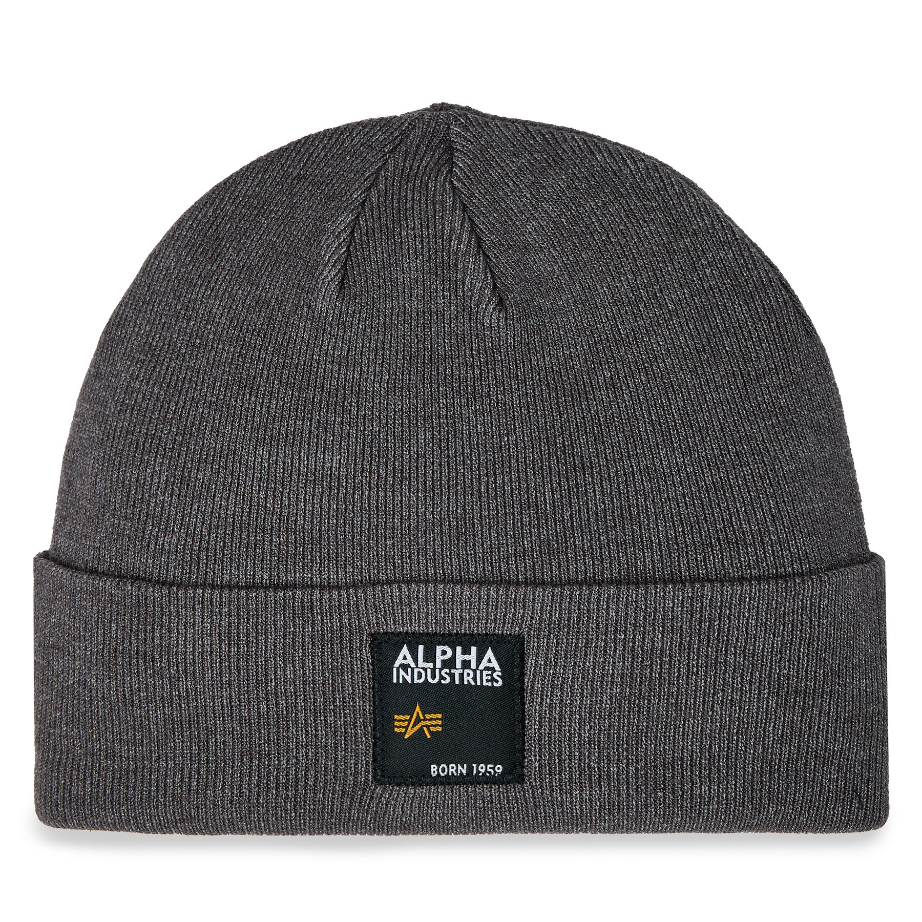 Mütze Alpha Industries Label Beanie 118934 Vintage Grey 684 von alpha industries