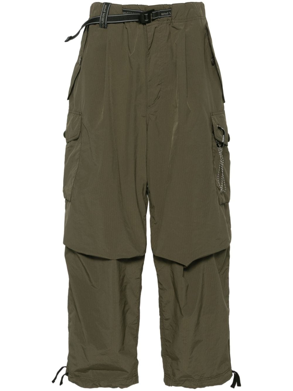and Wander belted ripstop cargo trousers - Green von and Wander
