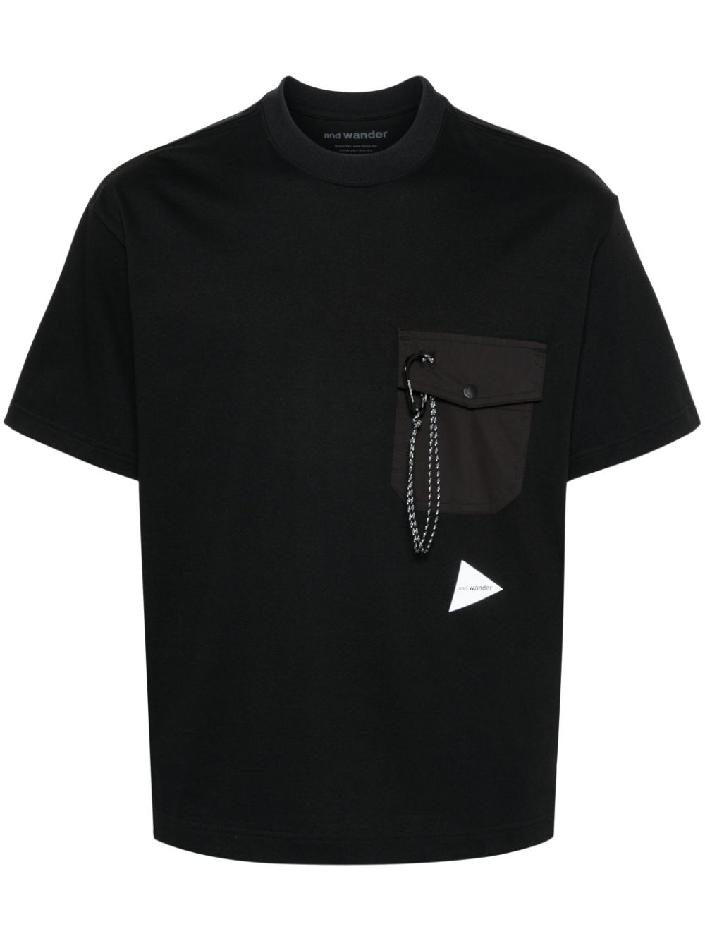 and Wander chest-pocket jersey T-shirt - Black von and Wander