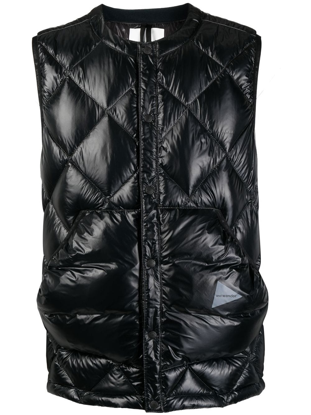 and Wander diamond quilted down vest - Black von and Wander