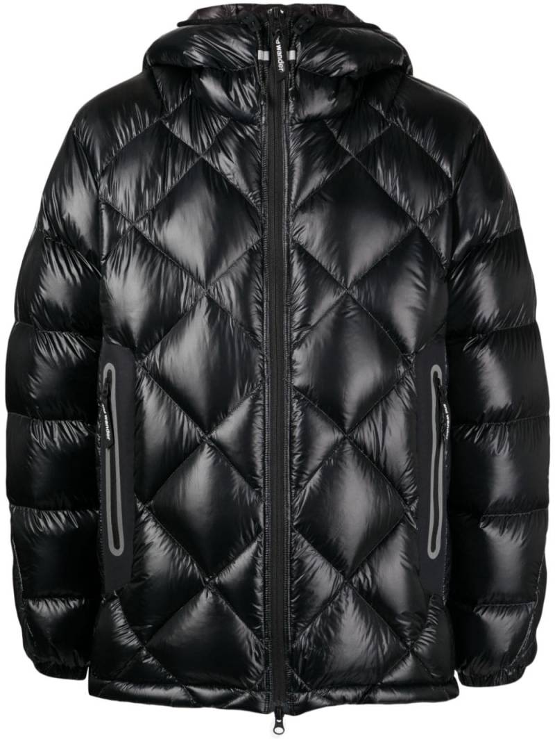 and Wander diamond-quilted padded jacket - Black von and Wander