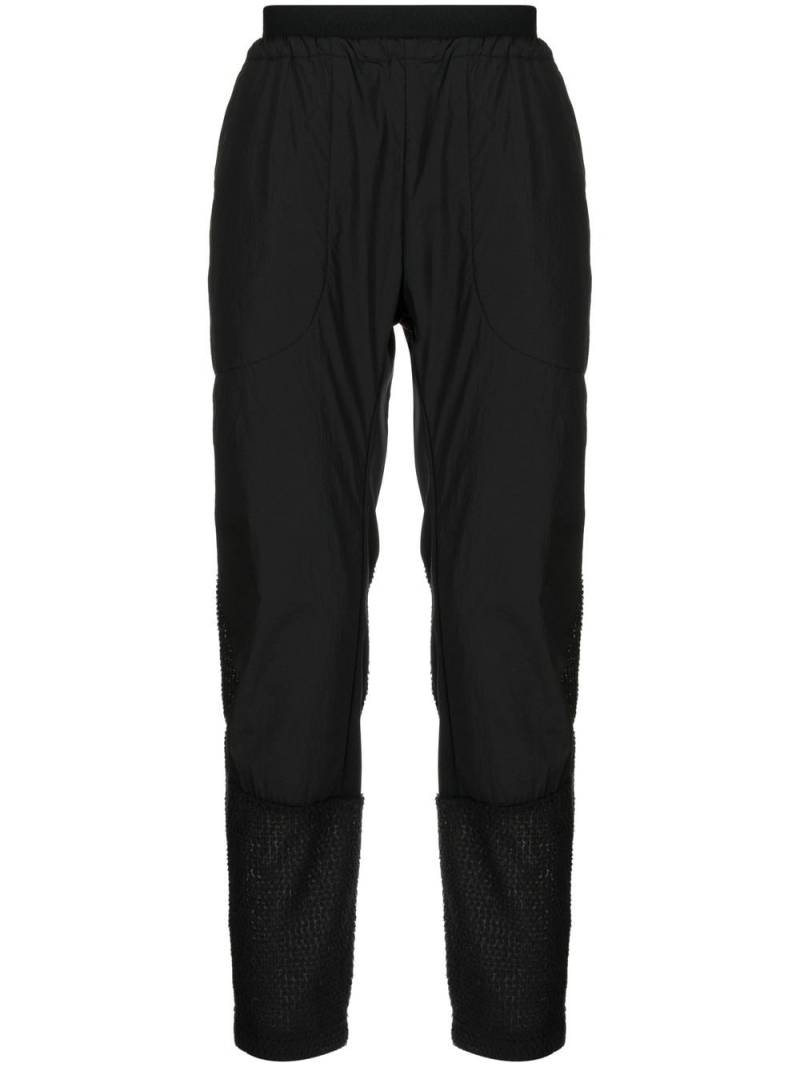 and Wander fleece-panel trousers - Black von and Wander