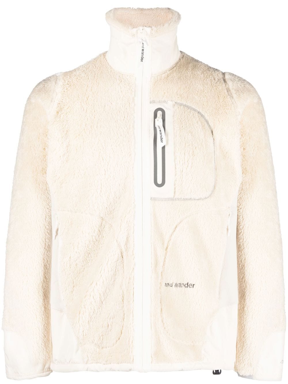 and Wander high-neck fleece jacket - Neutrals von and Wander