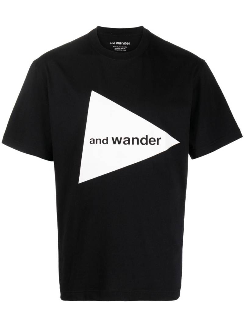 and Wander logo-print jersey T-shirt - Black von and Wander