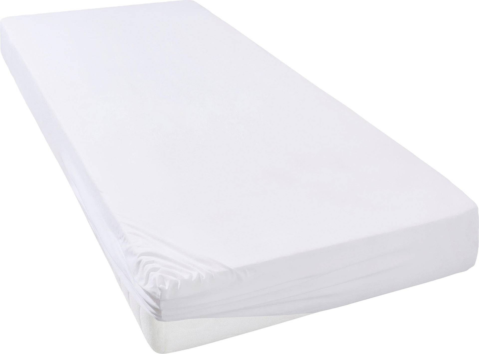 andas Spannbettlaken »Greta, Bettlaken, Edel Jersey, Premium Qualität in 150 g/m², hohe Fadendichte, mit Gummizug, 100% hautfreundliche Baumwolle, nachhaltig, unterstützt die Initiative Cotton made in Africa, bügelfrei, trocknergeeignet, (1 St.) andas Spannbettlaken »Greta, Bettlaken, Edel Jersey, Premium Qualität in 150 g/m², hohe Fadendichte, mit Gummizug, 100% hautfreundliche Baumwolle, nachhaltig, unterstützt die Initiative Cotton made in Africa, bügelfrei, trocknergeeignet, (1 St.) von andas
