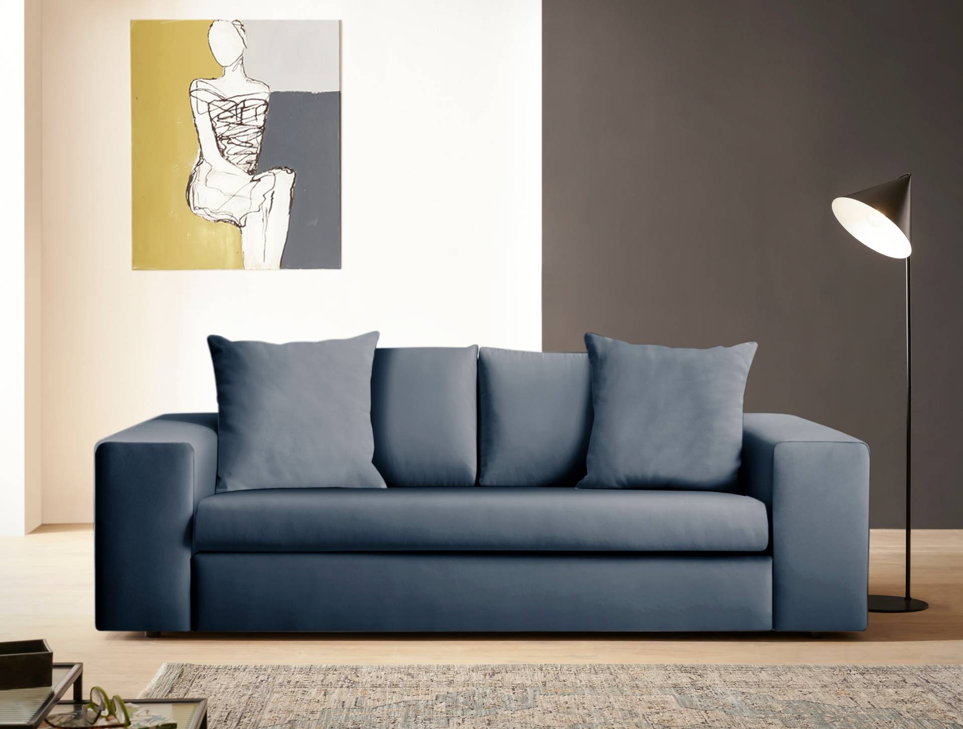 andas 2-Sitzer »SLEETLAND XXL in Samtvelours oder Vintage-Leder-Optik«, besonders gross und bequem andas 2-Sitzer »SLEETLAND XXL in Samtvelours oder Vintage-Leder-Optik«, besonders gross und bequem von andas