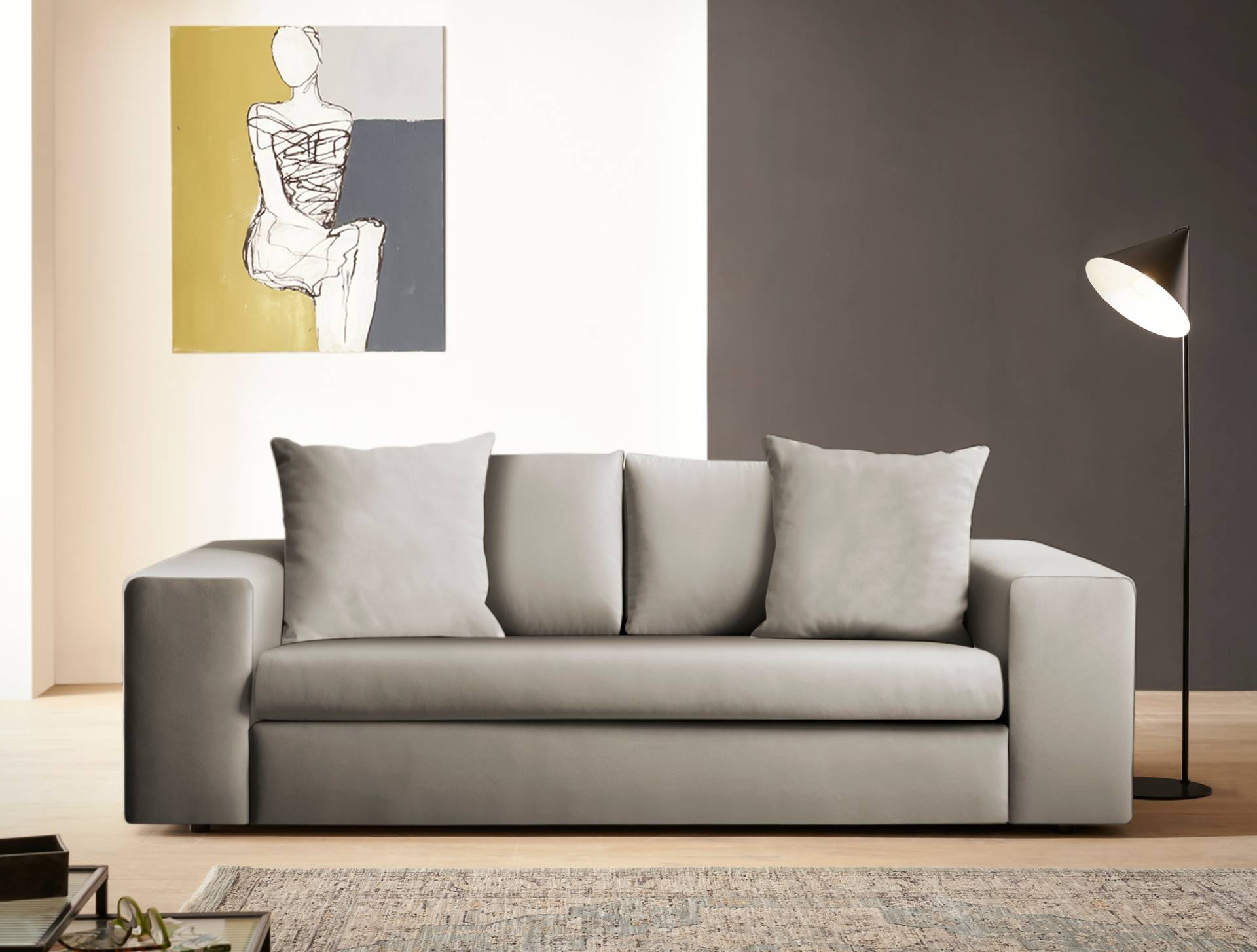 andas 2-Sitzer »SLEETLAND XXL in Samtvelours oder Vintage-Leder-Optik«, besonders gross und bequem andas 2-Sitzer »SLEETLAND XXL in Samtvelours oder Vintage-Leder-Optik«, besonders gross und bequem von andas