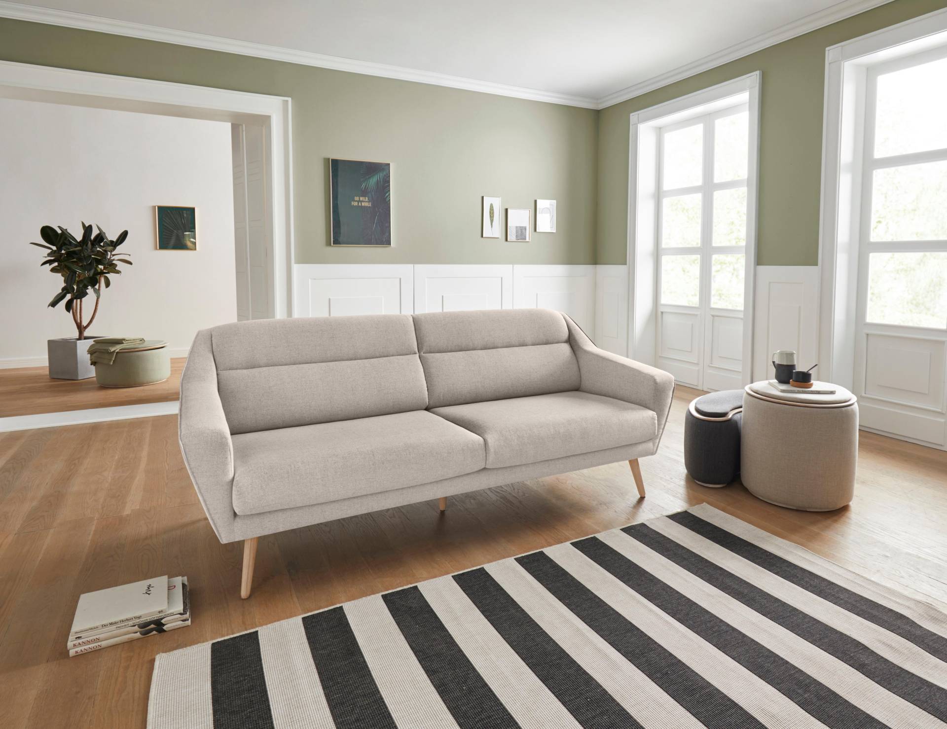 andas 3-Sitzer »Bille«, mit Naht im Rückenkissen und Eiche-Beinen, Design by Morten Georgsen andas 3-Sitzer »Bille«, mit Naht im Rückenkissen und Eiche-Beinen, Design by Morten Georgsen von andas