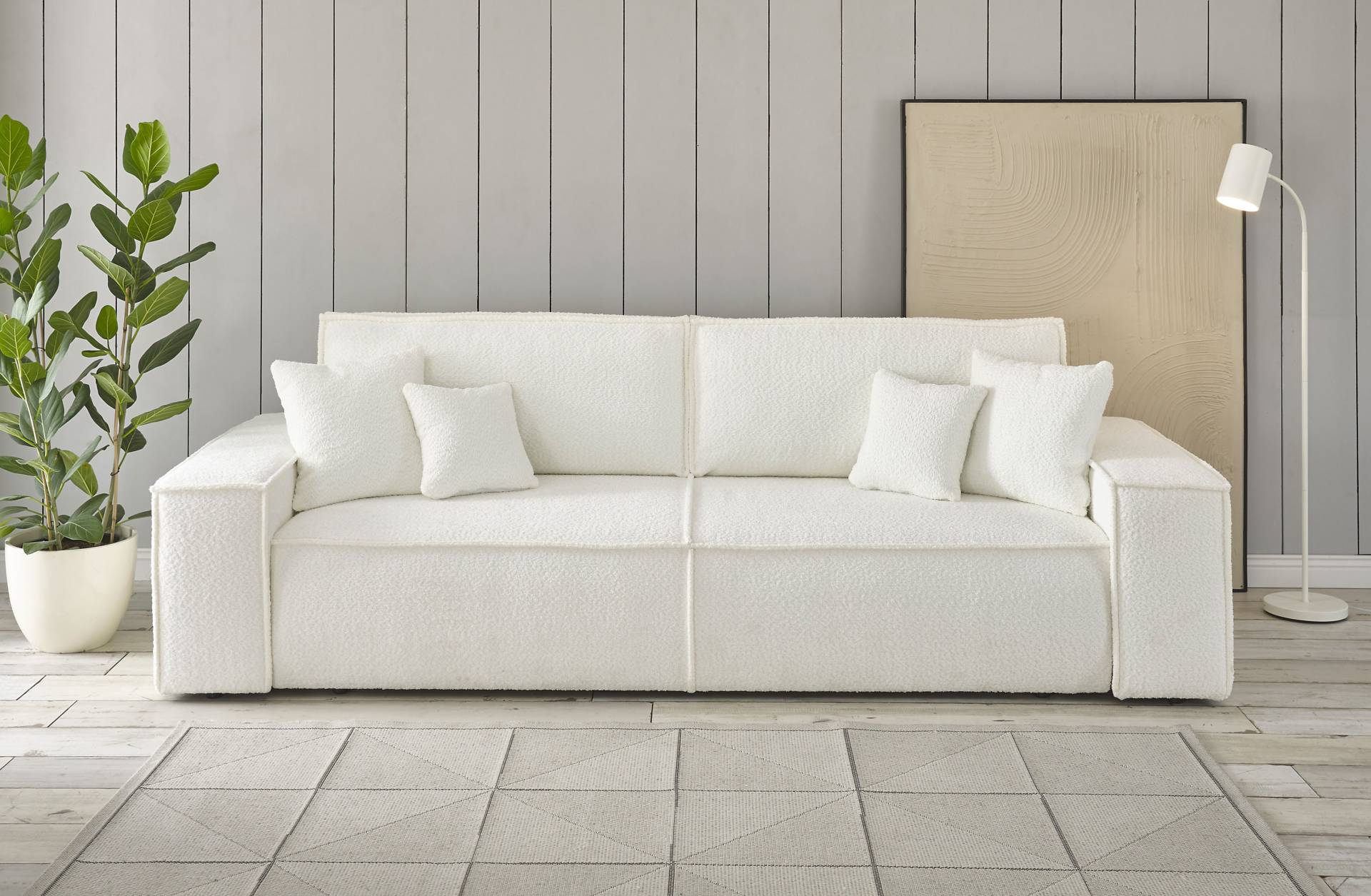 andas 3-Sitzer »FINNLEY Schlafsofa 257 cm (200/136cm) mit Bettkasten« von andas