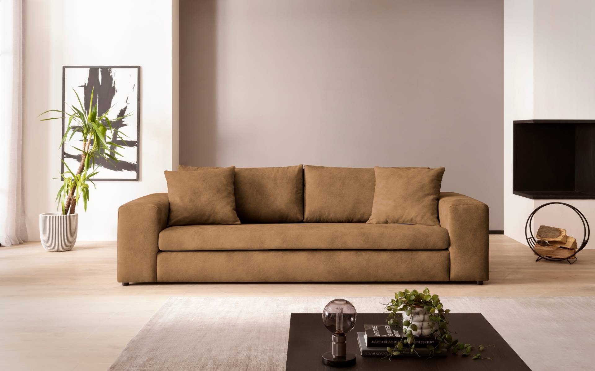 andas 3-Sitzer »SLEETLAND XXL in Samtvelours oder Vintage-Leder-Optik«, besonders gross und bequem andas 3-Sitzer »SLEETLAND XXL in Samtvelours oder Vintage-Leder-Optik«, besonders gross und bequem von andas