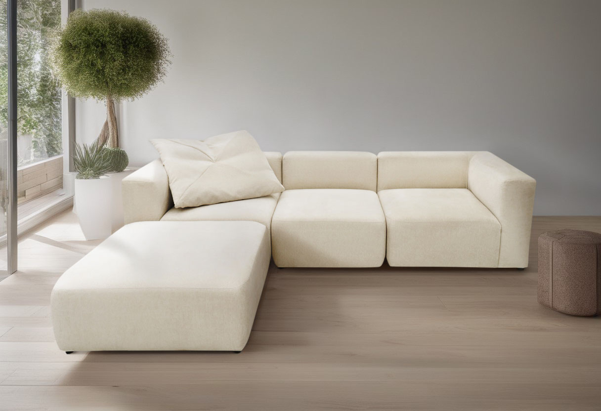 andas 3-Sitzer »Utvik kann individuell zusammengestellt werden«, Modulsofa, bestehend aus 2 Eck-, 1 Mittelelement und 1 Hocker andas 3-Sitzer »Utvik kann individuell zusammengestellt werden«, Modulsofa, bestehend aus 2 Eck-, 1 Mittelelement und 1 Hocker von andas