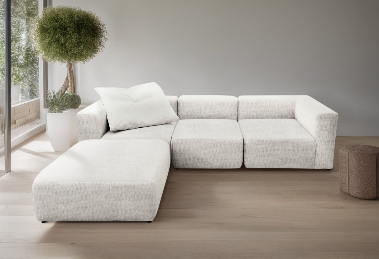 andas 3-Sitzer »Utvik kann individuell zusammengestellt werden«, Modulsofa, bestehend aus 2 Eck-, 1 Mittelelement und 1 Hocker andas 3-Sitzer »Utvik kann individuell zusammengestellt werden«, Modulsofa, bestehend aus 2 Eck-, 1 Mittelelement und 1 Hocker von andas