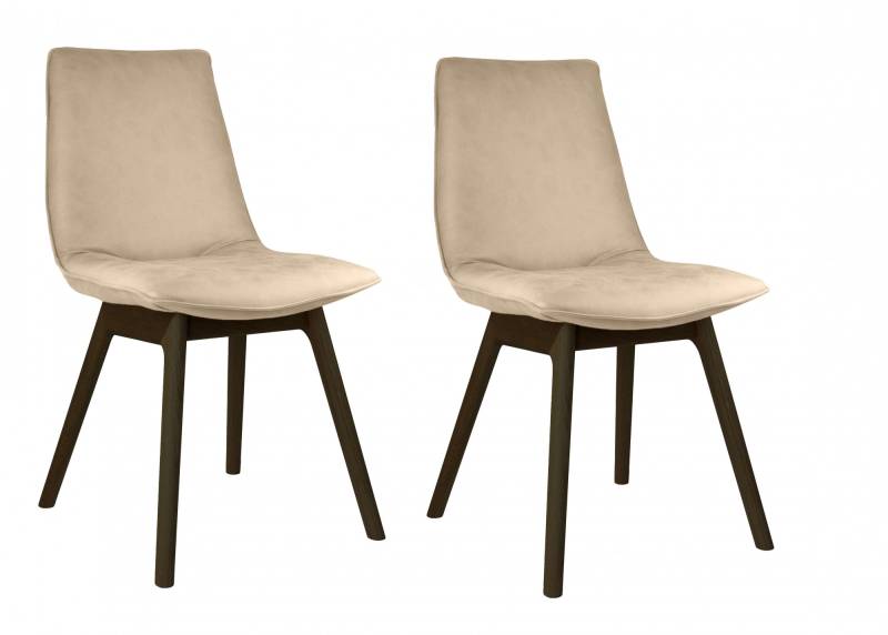 andas Esszimmerstuhl »Ramon«, (Set), 2 St., Microfaser, mit Massivholzbeinen, verschiedenen Farben und Stoffe von andas