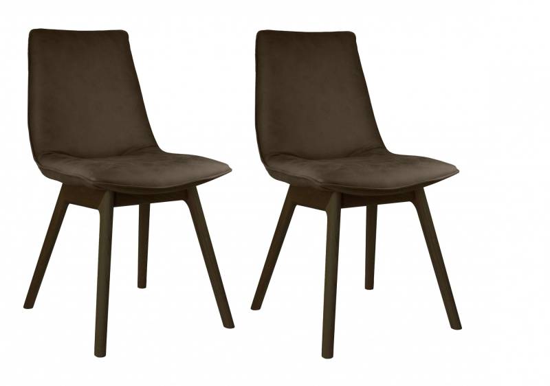 andas Esszimmerstuhl »Ramon«, (Set), 2 St., Microfaser, mit Massivholzbeinen, verschiedenen Farben und Stoffe von andas