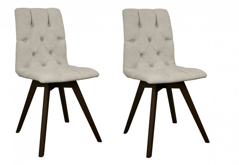 andas Esszimmerstuhl »Rania«, (Set), 2 St., Microfaser, mit Massivholzbeinen von andas