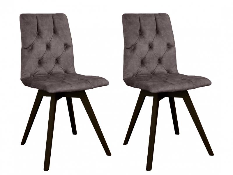 andas Esszimmerstuhl »Rania«, (Set), 2 St., Samtvelours, mit Massivholzbeinen von andas