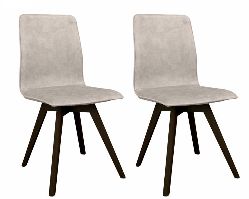 andas Esszimmerstuhl »Rania«, (Set), 2 St., Samtvelours, Massivholzgestell, mit Keder von andas