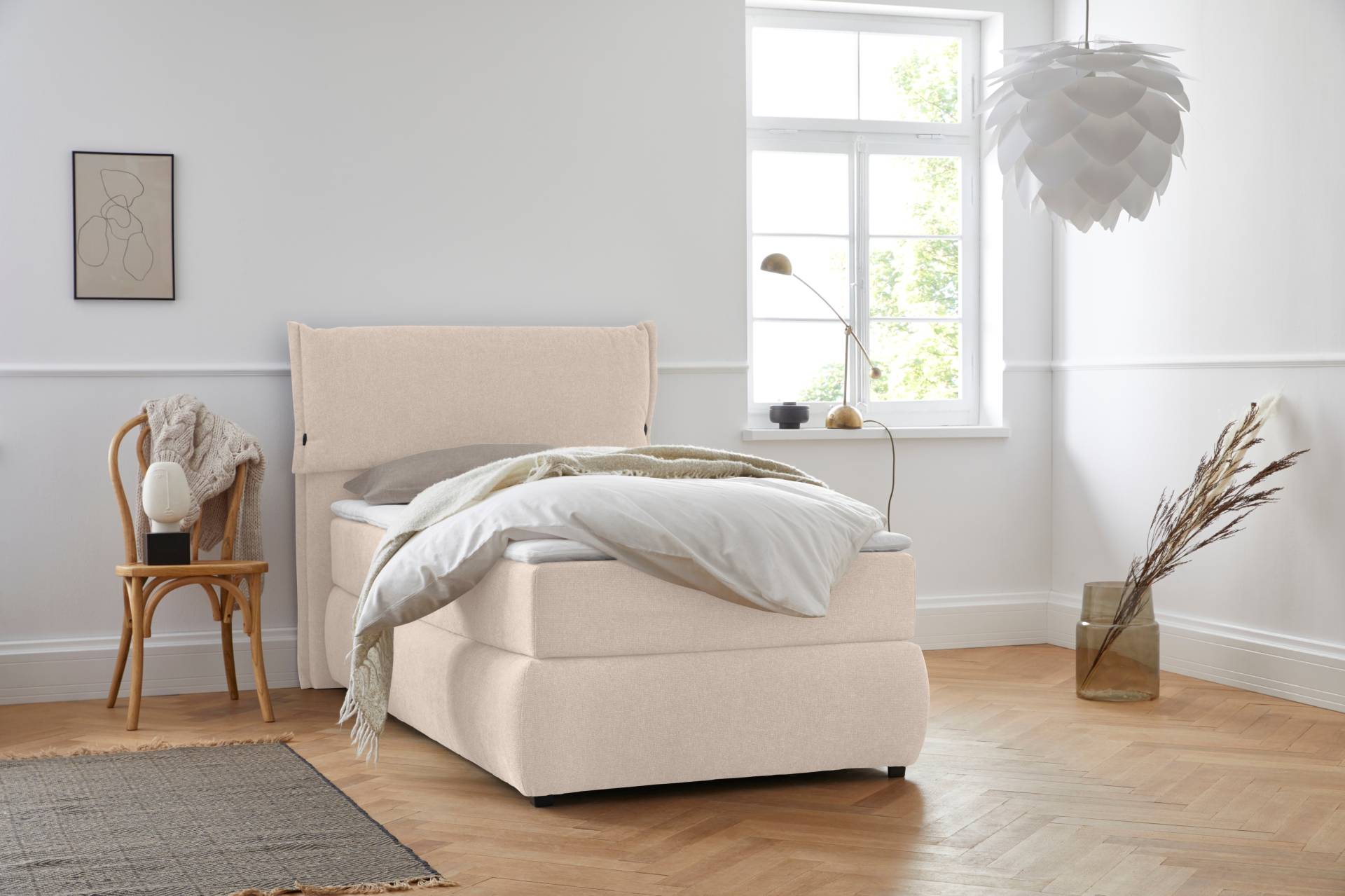 andas Boxspringbett »Jenson«, in 4 Farben, 4 Breiten, 3 Matratzenarten in 2 Härtegraden, Topper andas Boxspringbett »Jenson«, in 4 Farben, 4 Breiten, 3 Matratzenarten in 2 Härtegraden, Topper von andas